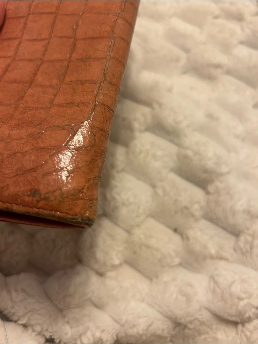 Miu Miu Cognac Croc Embossed Leather Continental Wallet | Long Snap Wallet